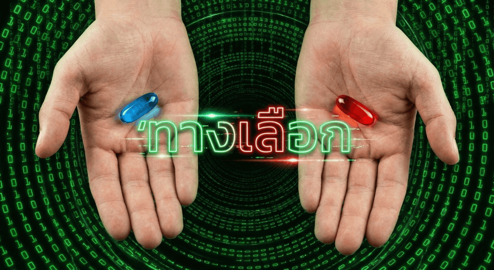 ทางเลือก สีน้ำเงิน และ สีแดง